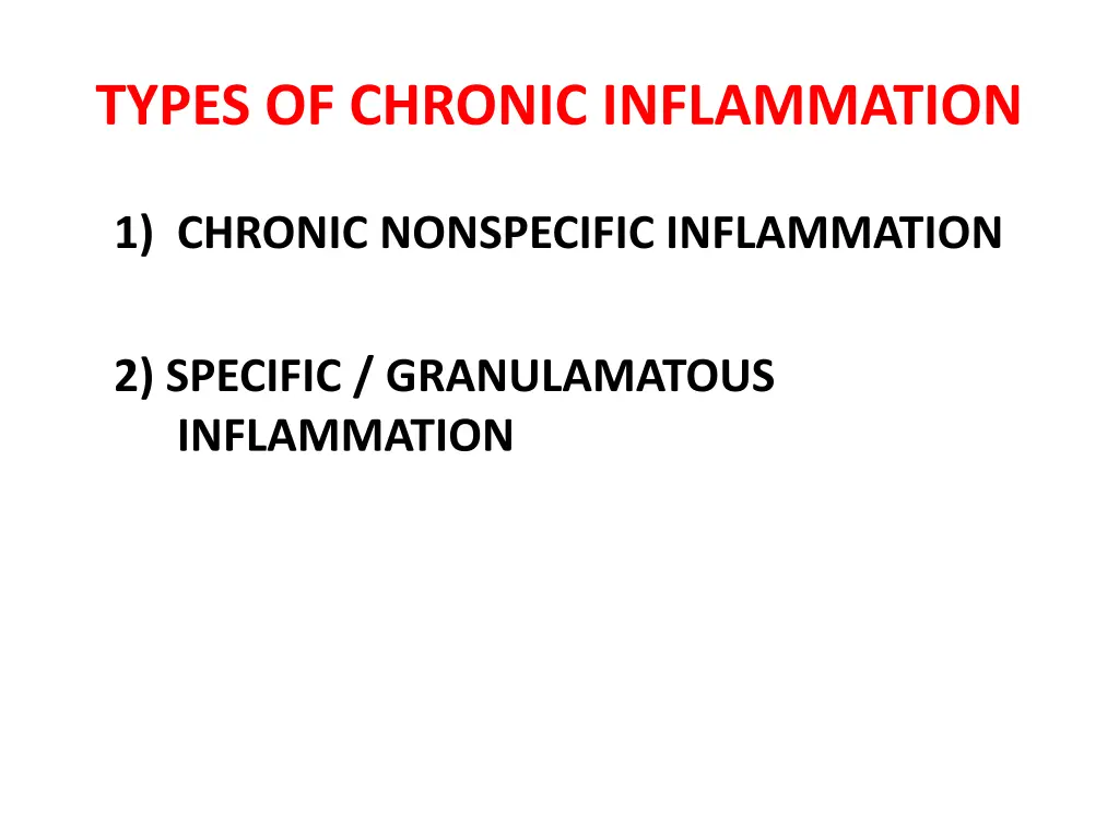 types of chronic inflammation