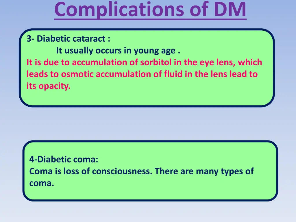 complications of dm