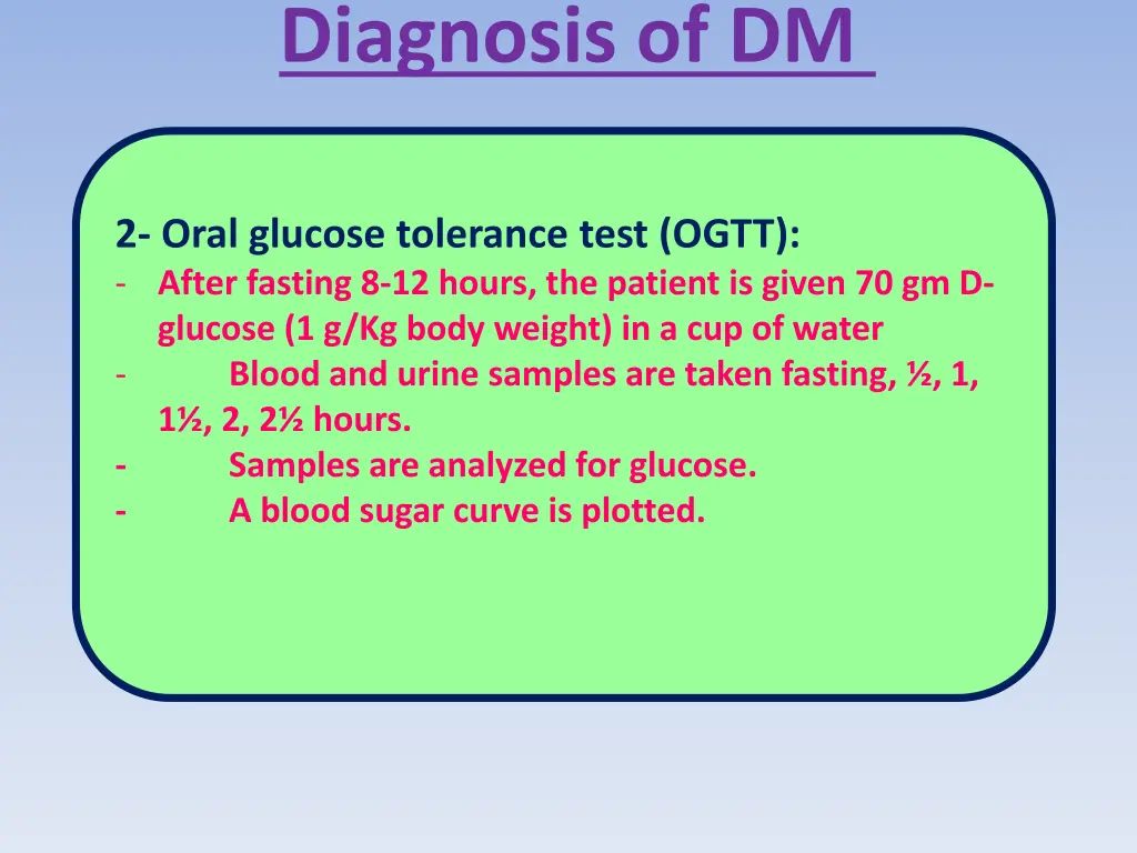 diagnosis of dm 1
