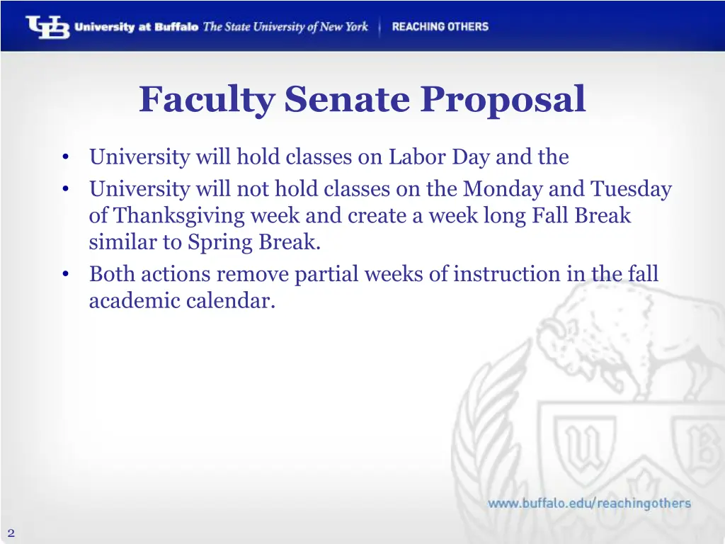 faculty senate proposal