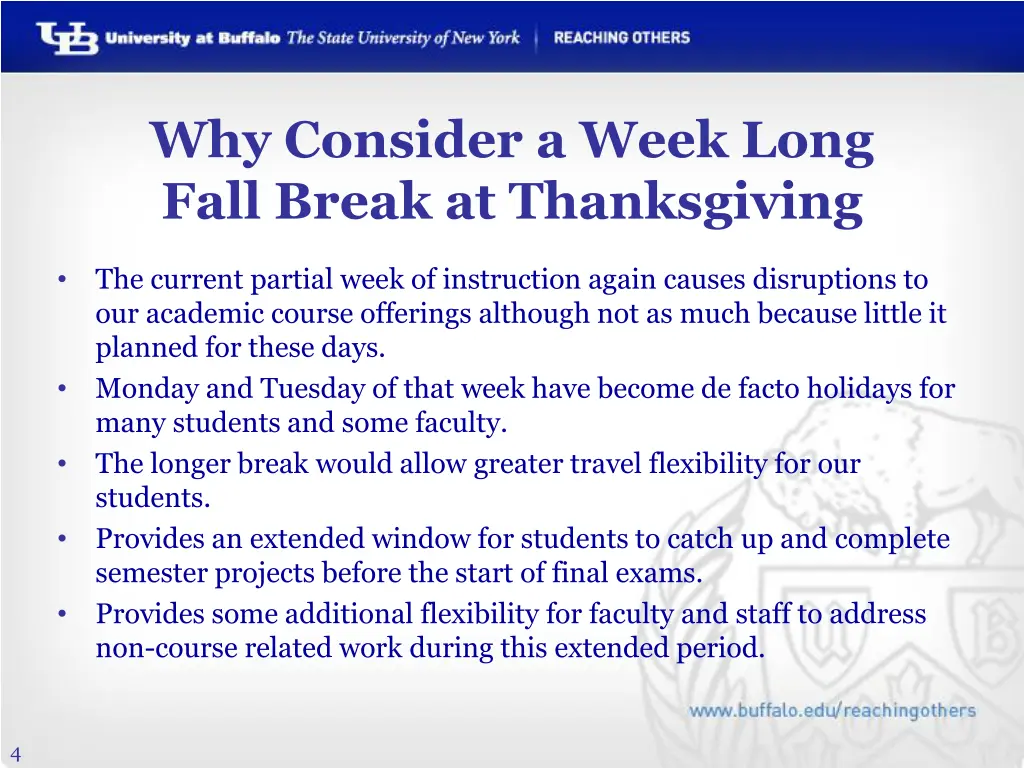 why consider a week long fall break