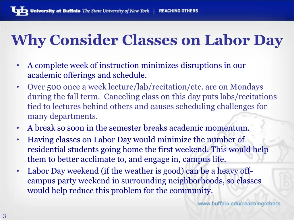 why consider classes on labor day