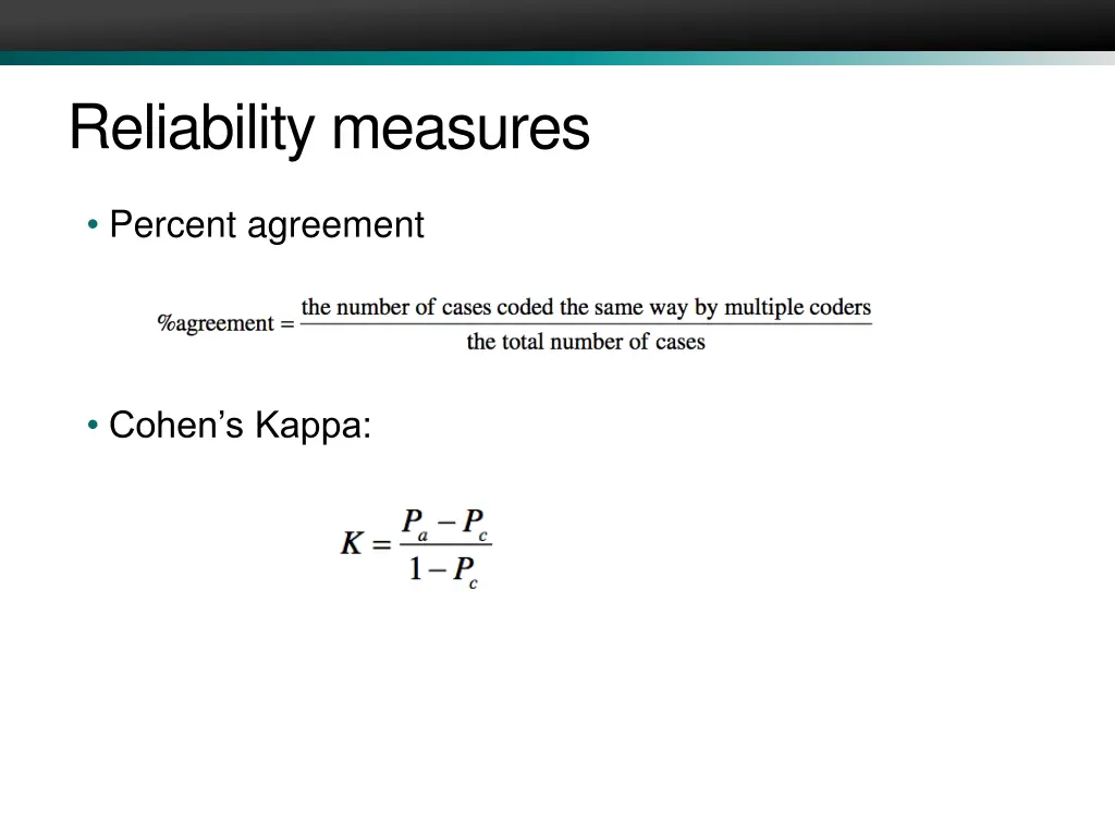 reliability measures