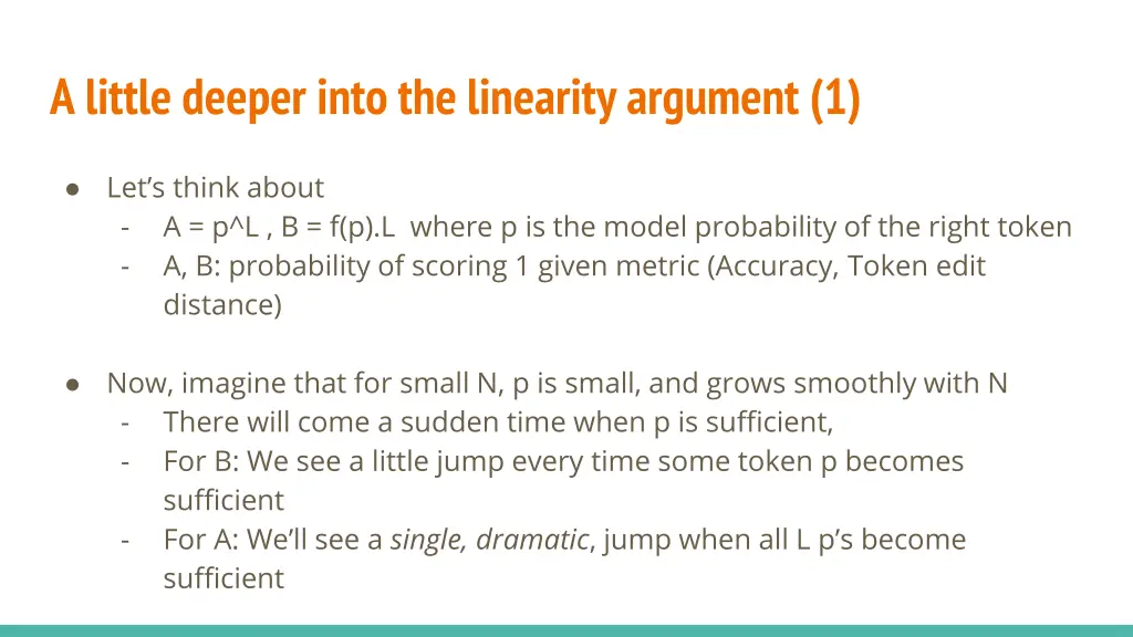 a little deeper into the linearity argument 1