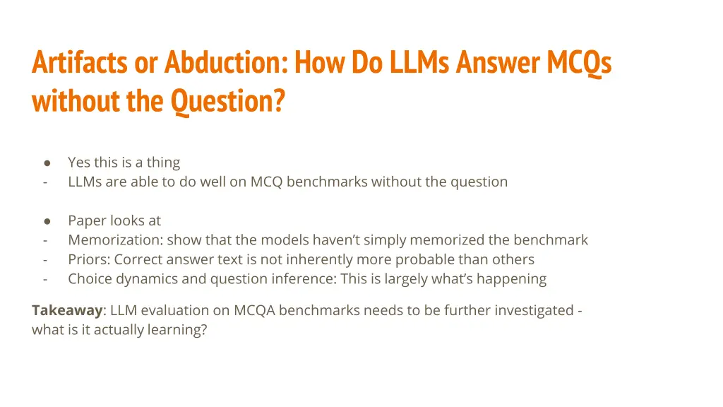 artifacts or abduction how do llms answer mcqs