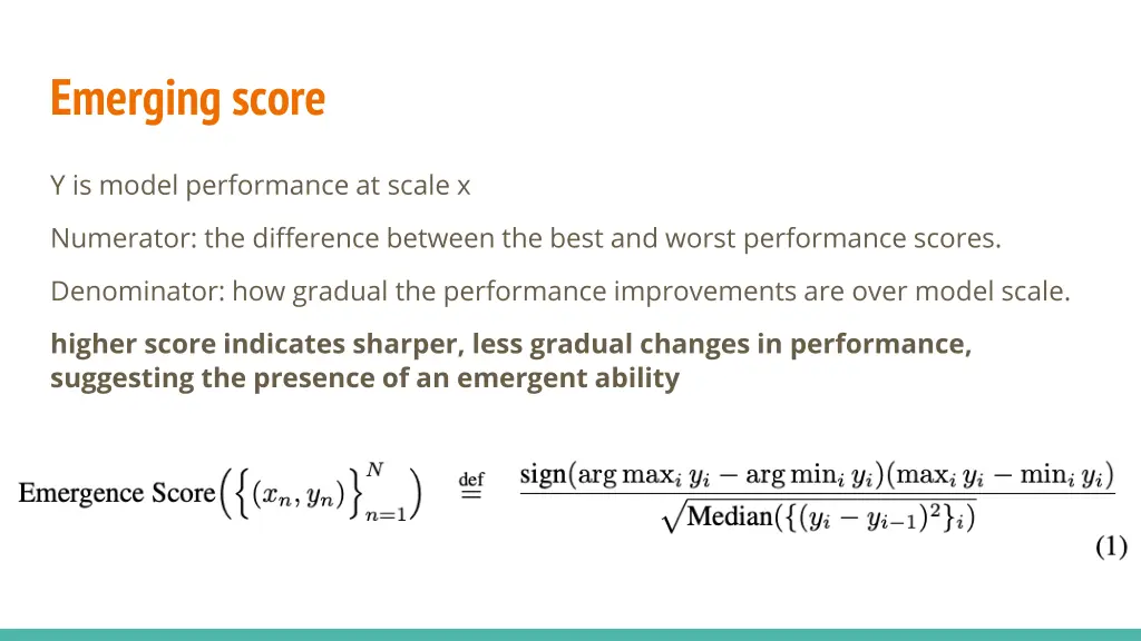 emerging score