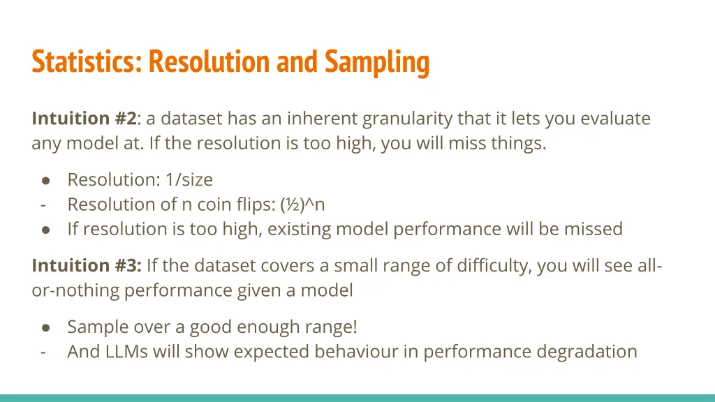 statistics resolution and sampling