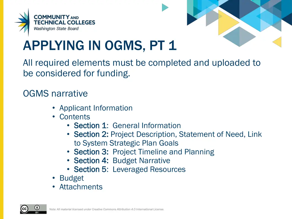 applying in ogms pt 1 all required elements must