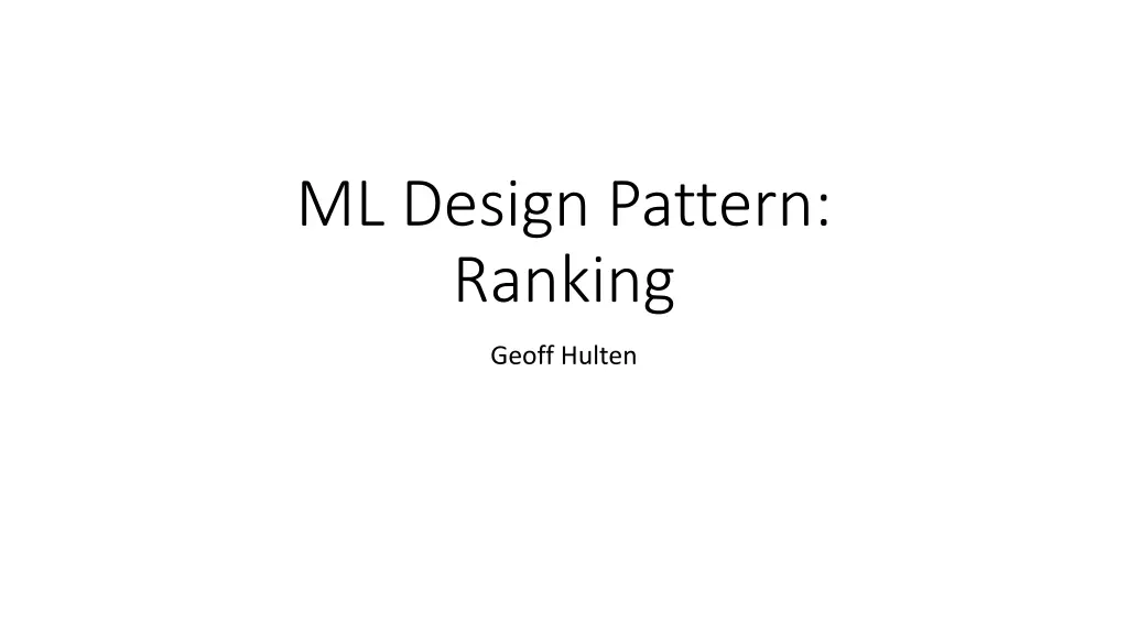 ml design pattern ranking