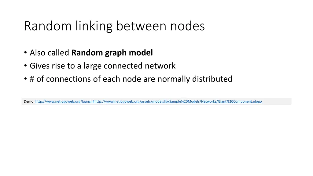 random linking between nodes