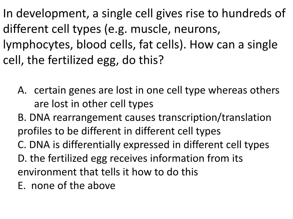 in development a single cell gives rise