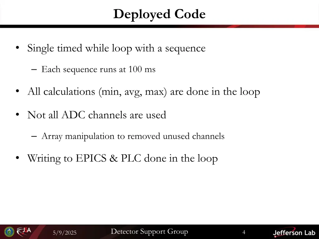 deployed code