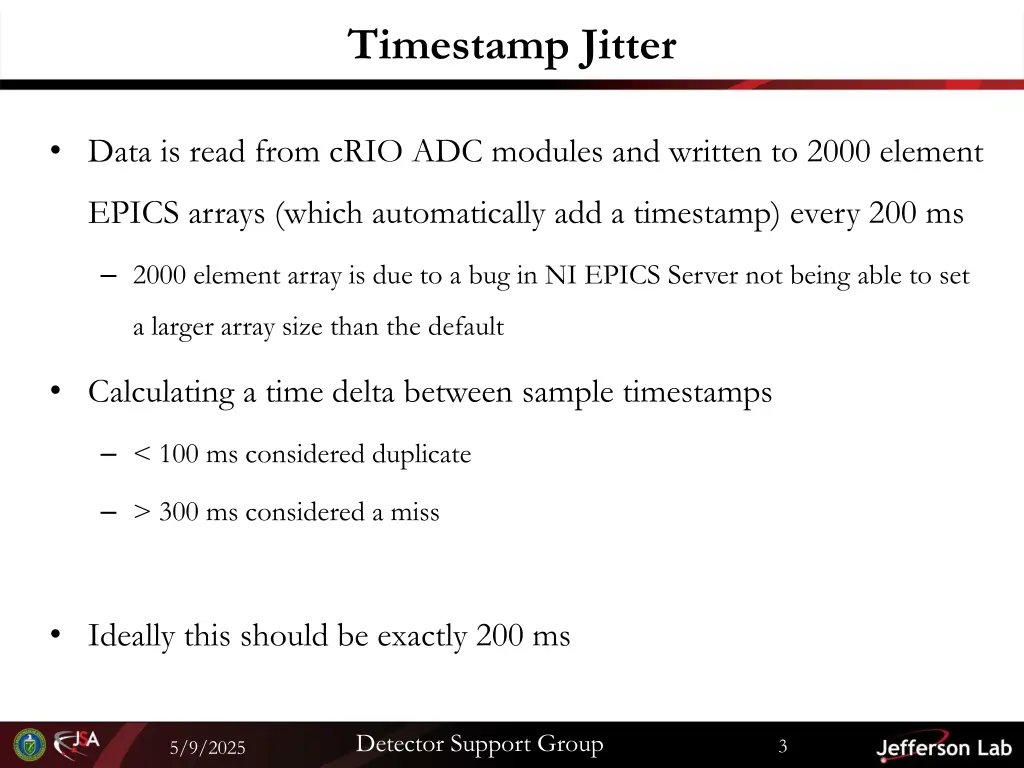 timestamp jitter