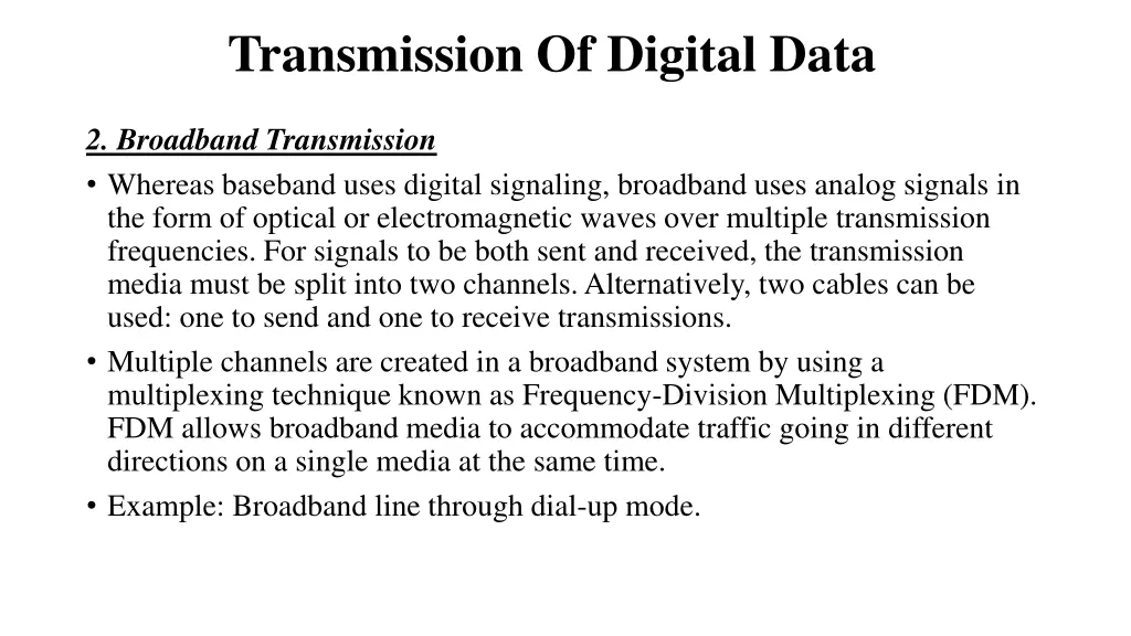 transmission of digital data 1