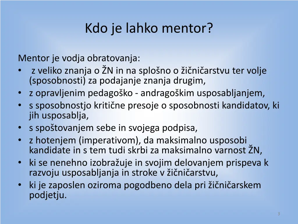 kdo je lahko mentor