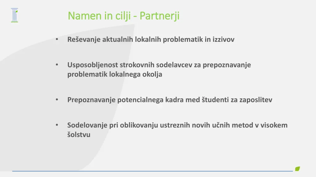 namen in cilji namen in cilji partnerji