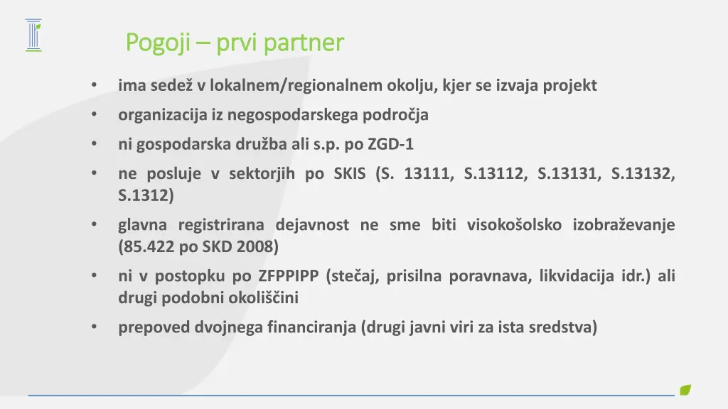 pogoji pogoji prvi partner prvi partner