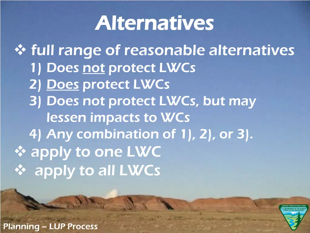 alternatives alternatives 1