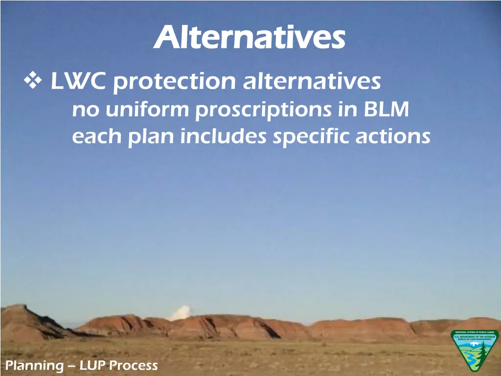 alternatives alternatives 2