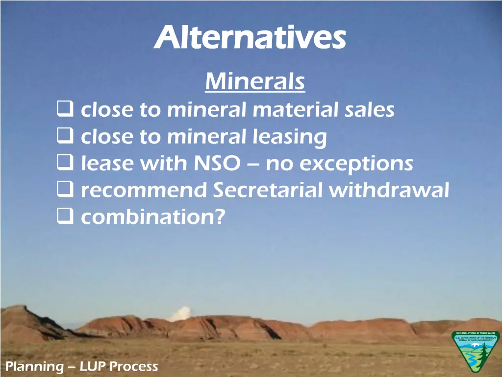 alternatives alternatives minerals