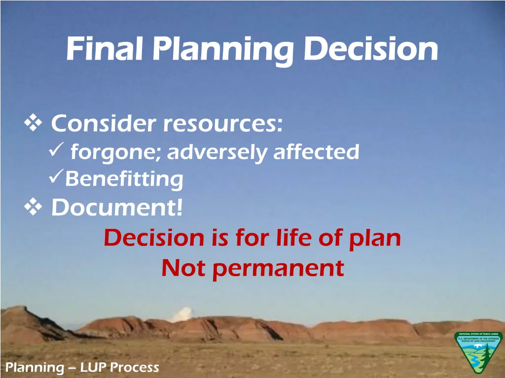 final planning decision final planning decision