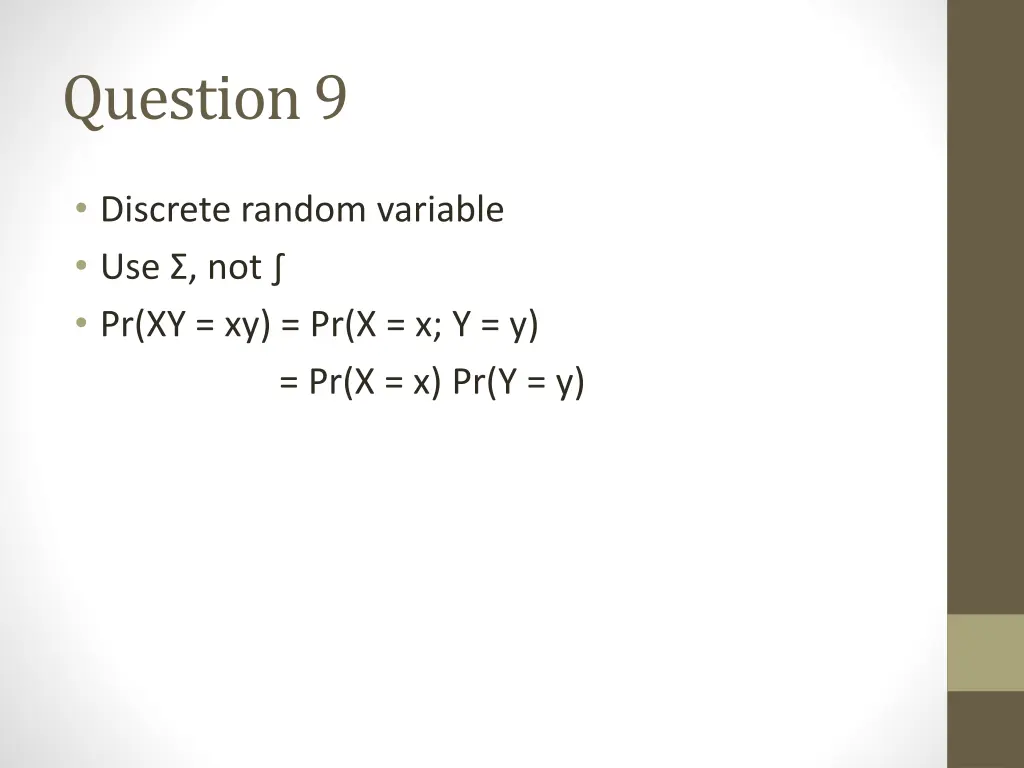 question 9
