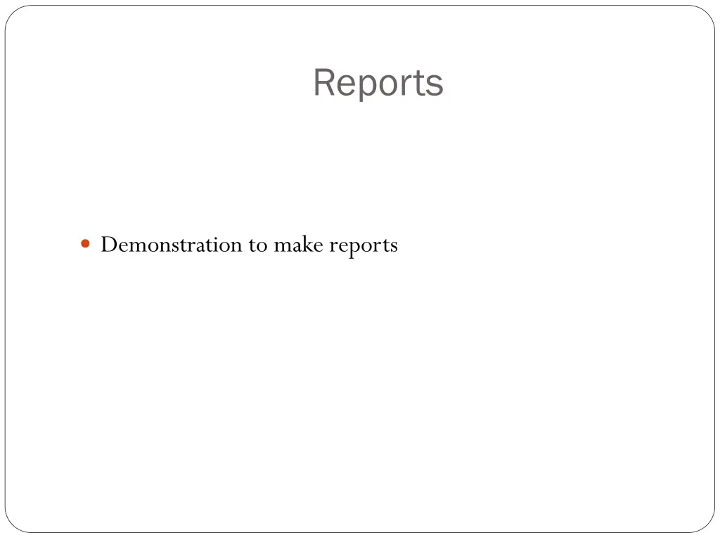 reports