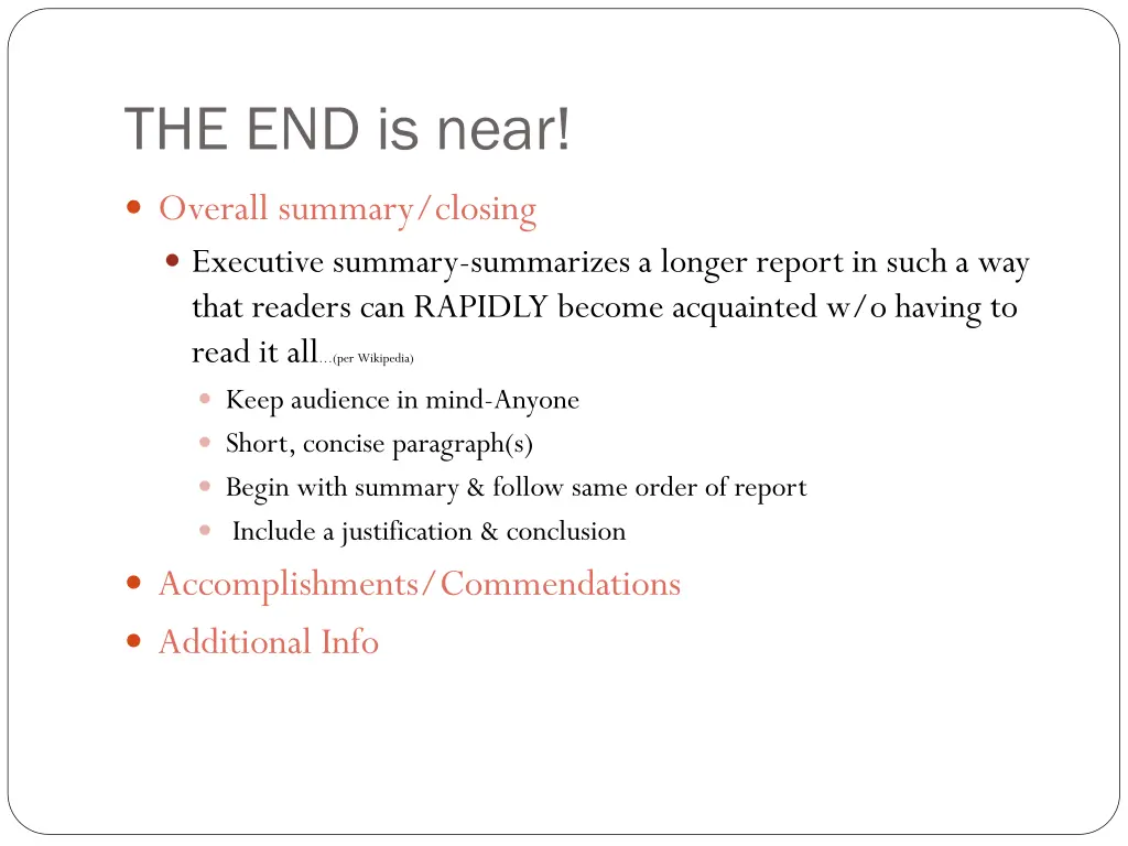 the end is near