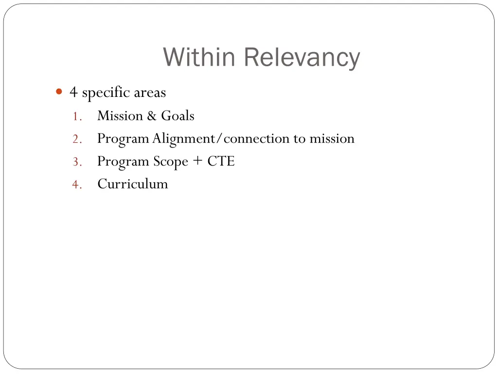 within relevancy