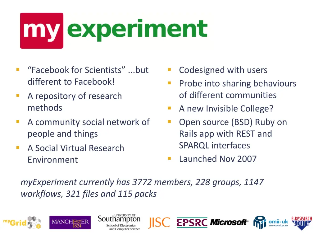 facebook for scientists but different to facebook