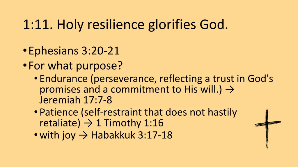 1 11 holy resilience glorifies god