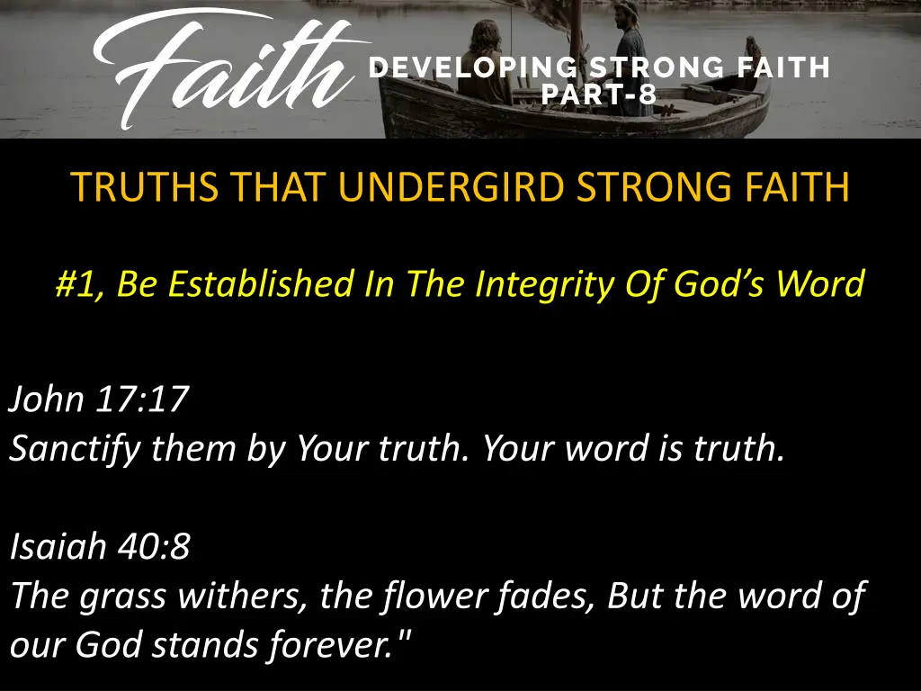 truths that undergird strong faith