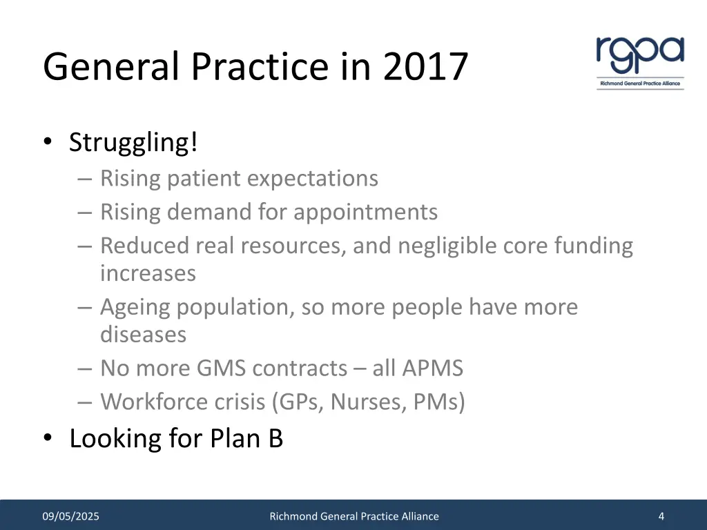 general practice in 2017