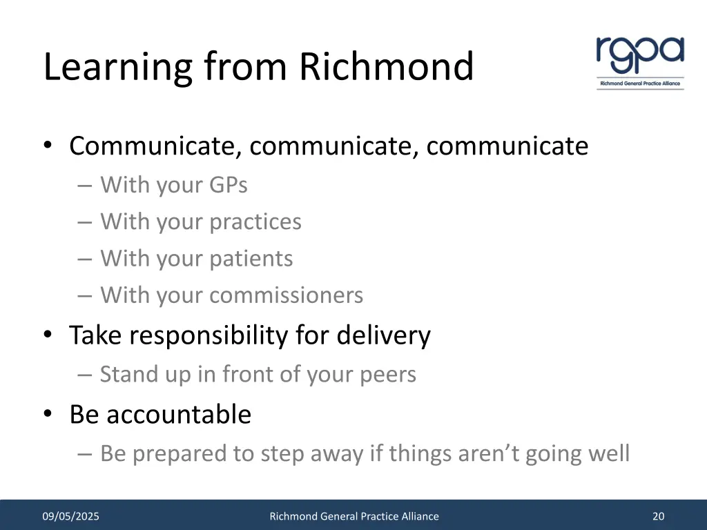 learning from richmond 2