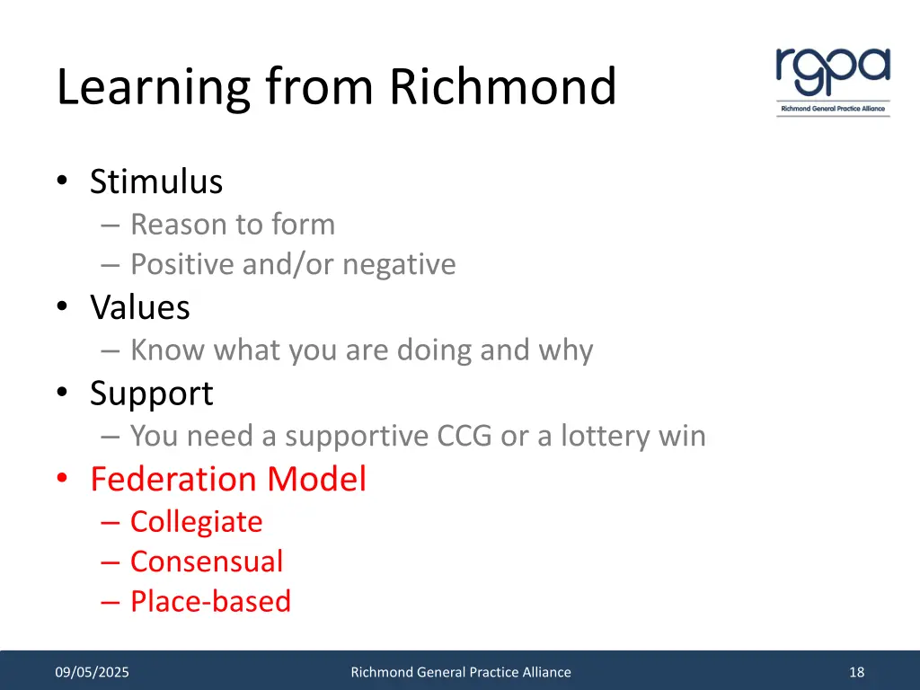 learning from richmond