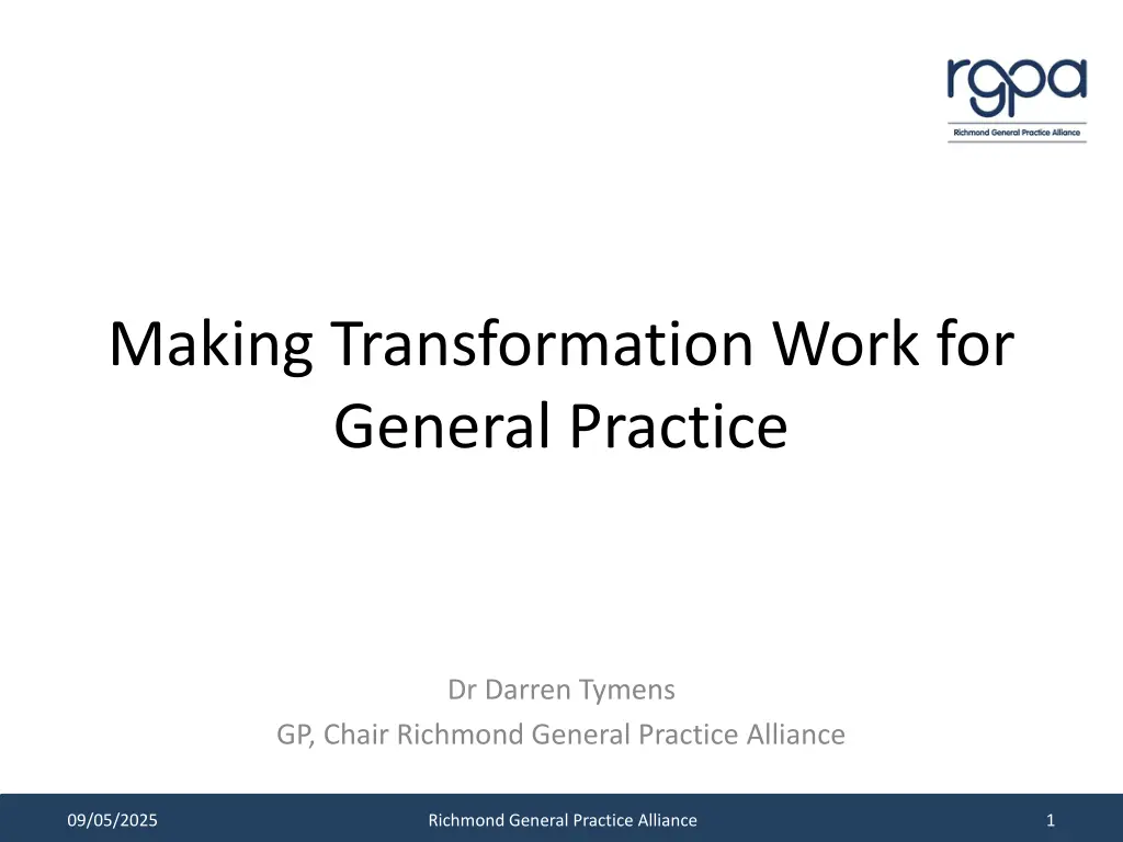 making transformation work for general practice