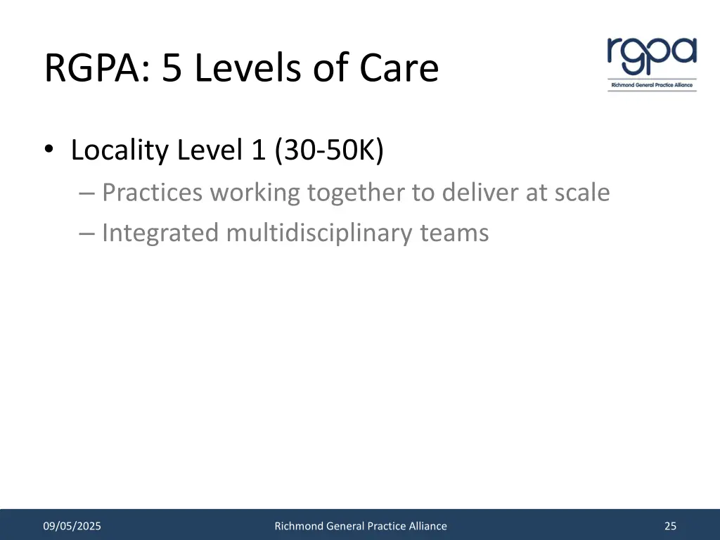 rgpa 5 levels of care 2