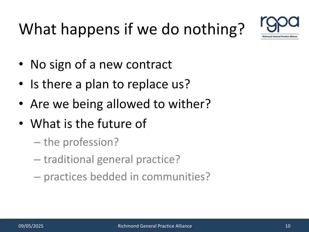 what happens if we do nothing