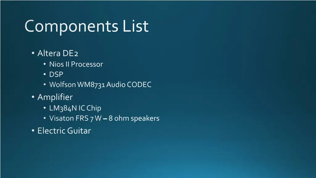 components list