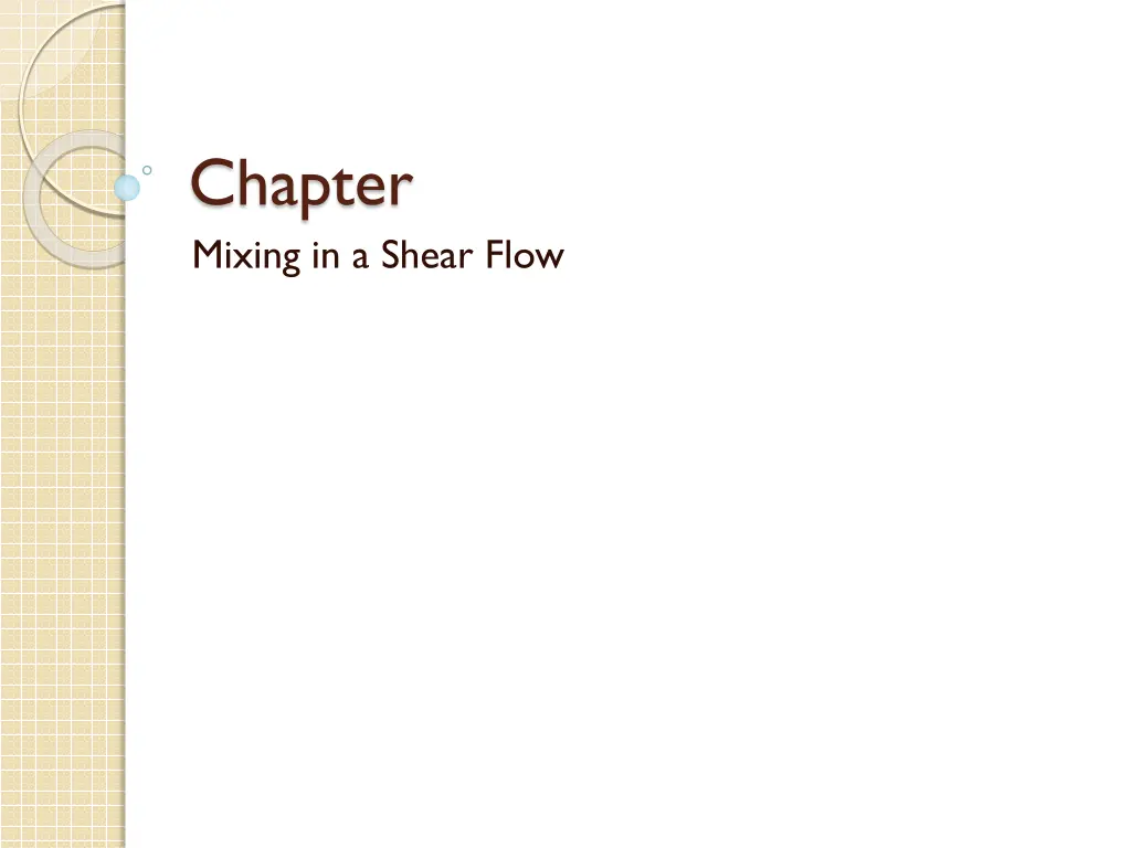 chapter mixing in a shear flow