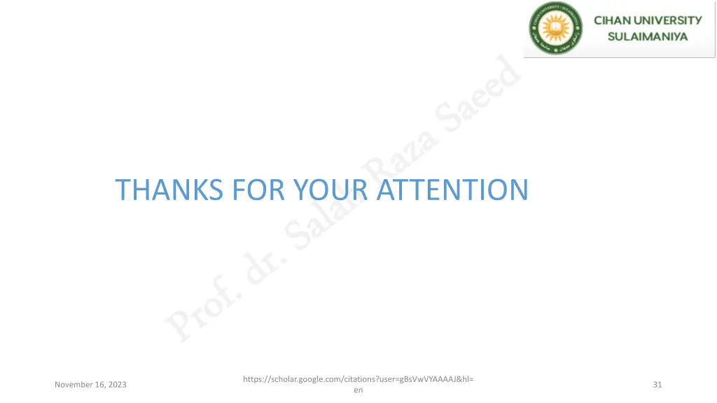 thanks for your attention