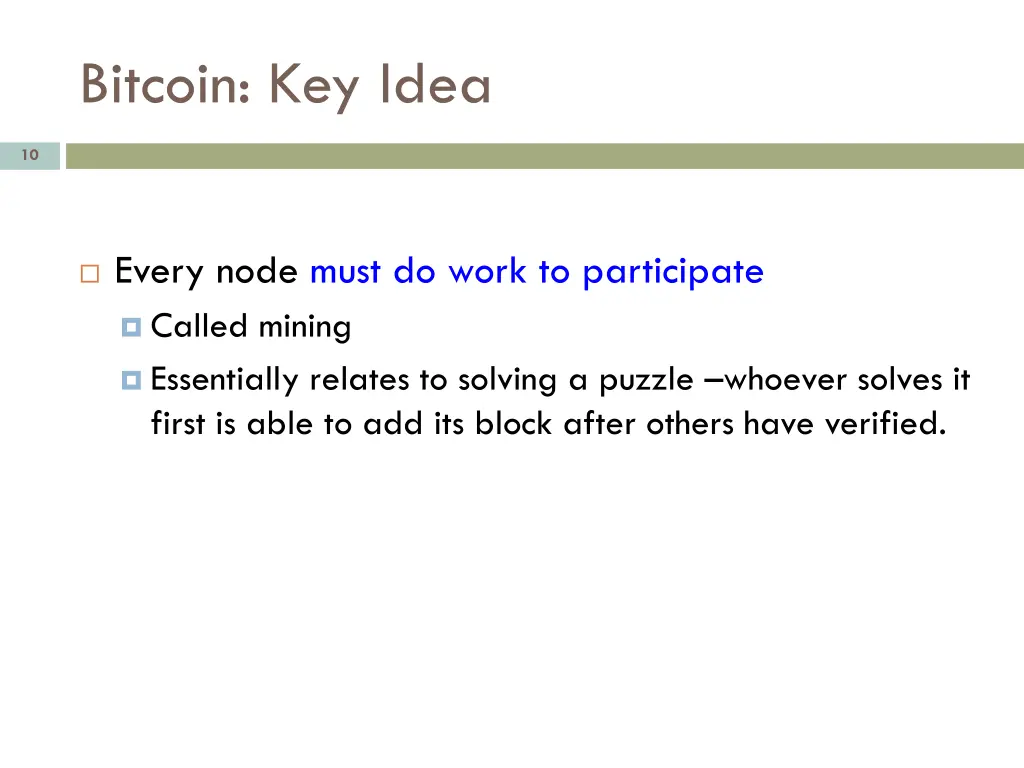 bitcoin key idea