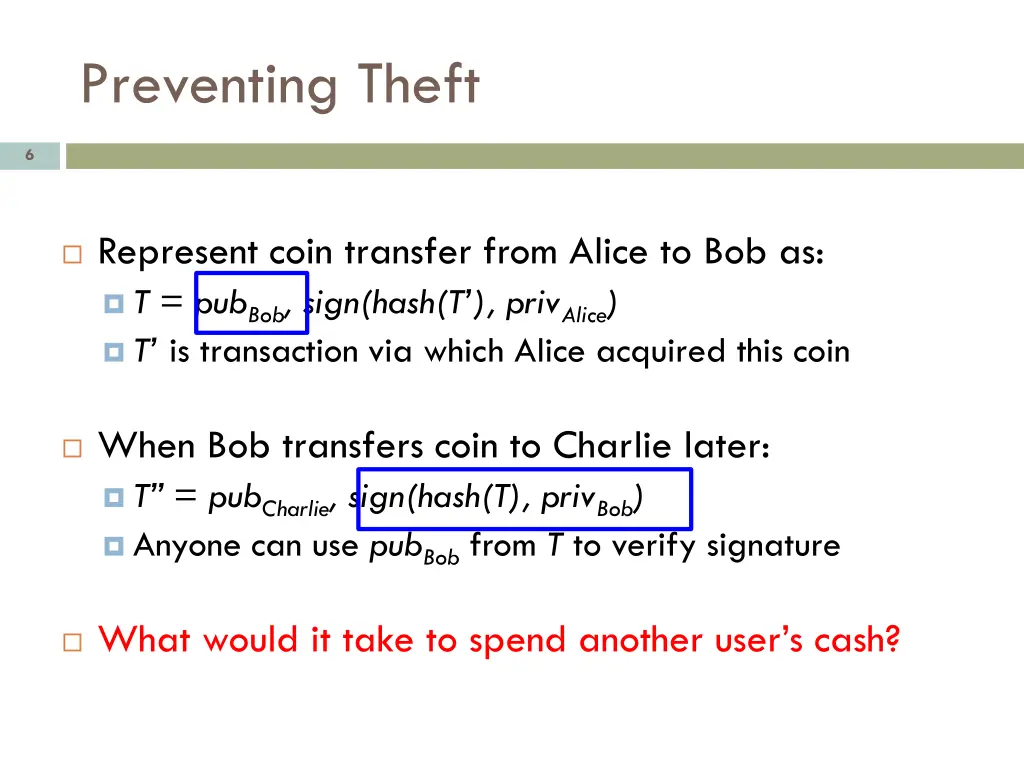 preventing theft