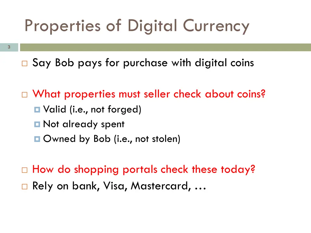 properties of digital currency