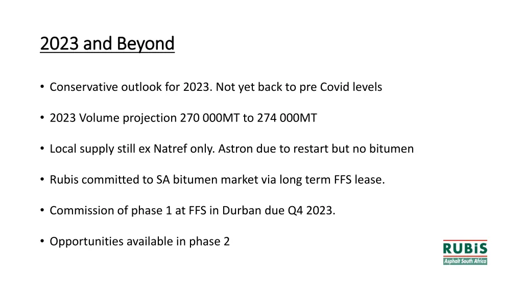 2023 and beyond 2023 and beyond