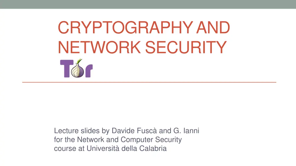 cryptography and network security