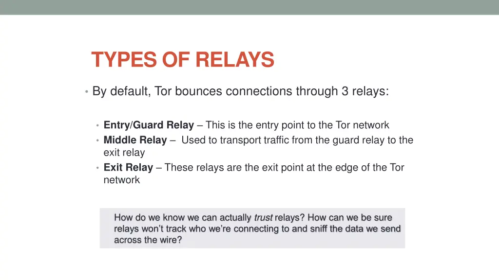 types of relays