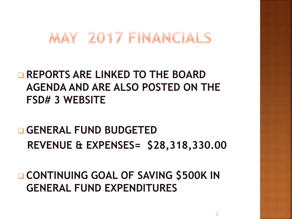 may 2017 financials