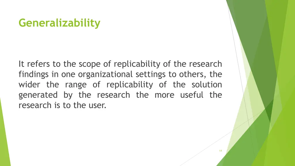 generalizability