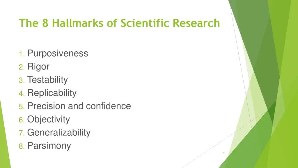 the 8 hallmarks of scientific research